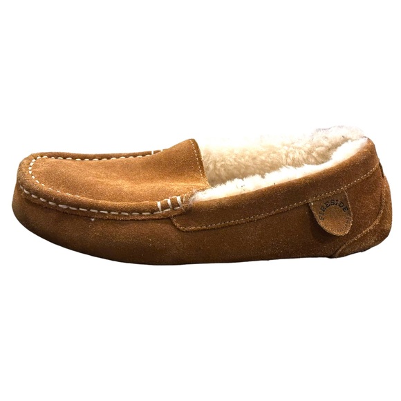 Fireside By Dearfoams Women's Mel Genuine Shearling Moccasin Slipper - Sz 7 - Picture 3 of 8